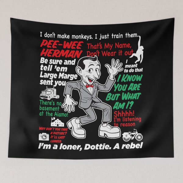 Item preview, Pee Wee Herman Caricature Quotes Dks designed and sold by Alema Art.