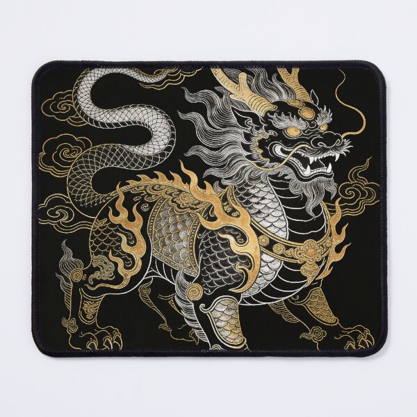 Item preview, Majestic Silver & Gold Qilin Mythical Guardian designed and sold by zzz888.
