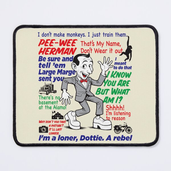 Item preview, Pee Wee Herman Caricature Quotes Lts designed and sold by Alema Art.