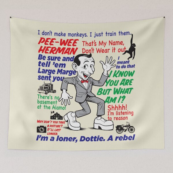 Item preview, Pee Wee Herman Caricature Quotes Lts designed and sold by Alema Art.