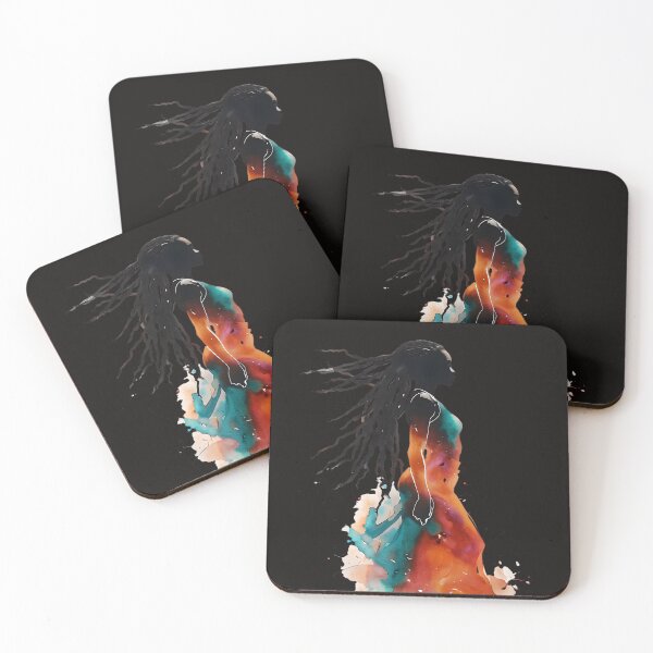 Item preview, Watercolor Silhouette Black Woman with Long Locs Art designed and sold by WHDProduction45.