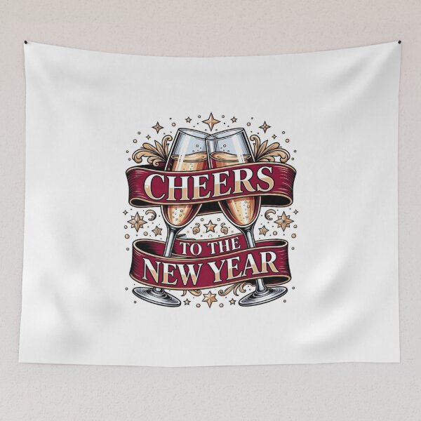 Item preview, New Year's Champagne T-Shirt, Premium Ornate Toast Graphic, Celebration Holiday Apparel designed and sold by YMLux.