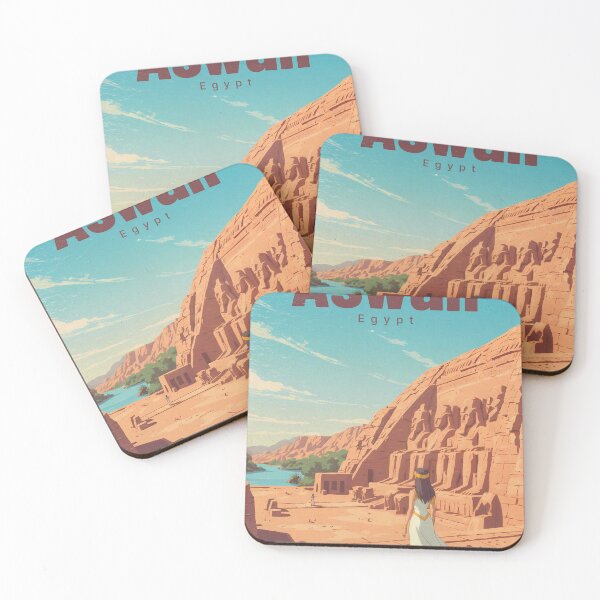 Item preview, Girl Gazing at Abu Simbel Temples in Pastel Light designed and sold by JacksoonLester.