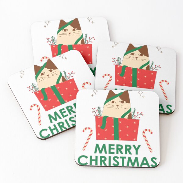 Item preview, Grumpy Cat Christmas Gift Box Design - Funny Holiday Merch designed and sold by Magounette.
