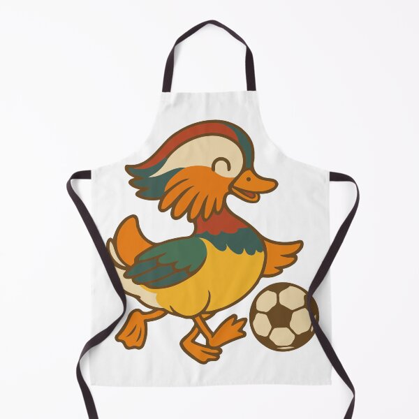 Item preview, Cute Mandarin Duck Playing Football – Fun Cartoon Sports designed and sold by ArtiFize Store.