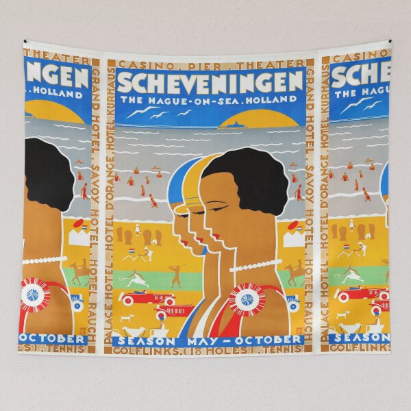 Item preview, Vintage Art Deco Travel Poster | Scheveningen Seaside Resort | Retro Wall Art & Home Decor | Holland | The Hague | 1920s Style designed and sold by artofuniverse.