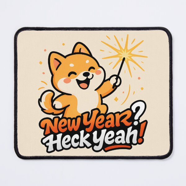 Item preview, New Year Dog – Heck Yeah! Cute Shiba Celebration designed and sold by Parallel Fold.