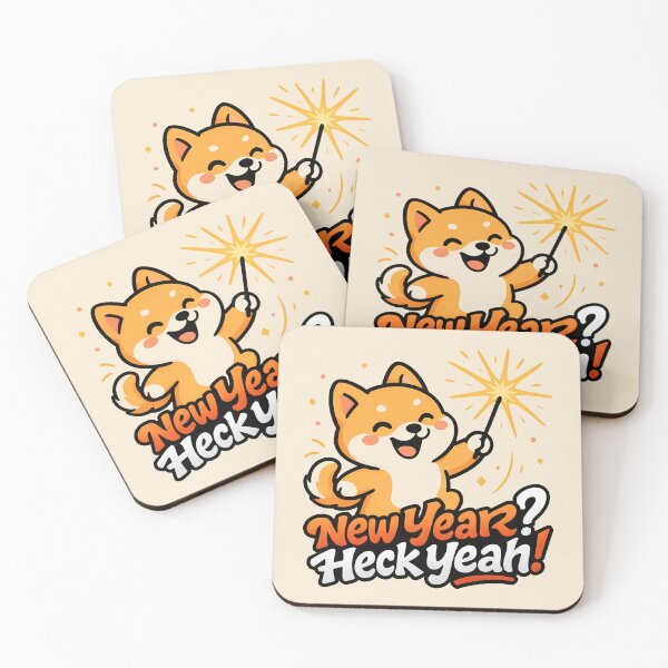 Item preview, New Year Dog – Heck Yeah! Cute Shiba Celebration designed and sold by Parallel Fold.