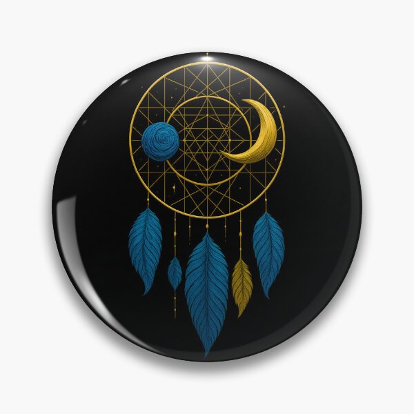 Item preview, Geometric Dreamcatcher Moon and Feathers Art designed and sold by Jack’s Shirts Craft.