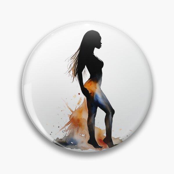 Item preview, Watercolor Silhouette Black Woman with Long Locs Art designed and sold by WHDProduction45.