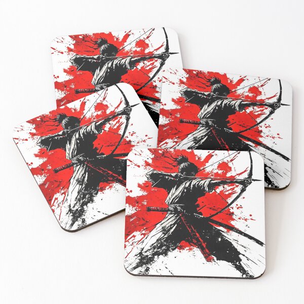 Item preview, Red Black Samurai Archer Splash Art designed and sold by Lineer22.