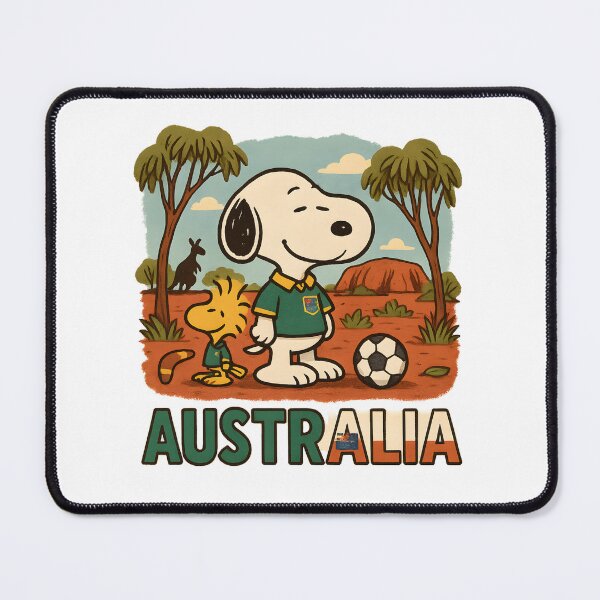 Item preview, Snoopy in Australia – Dog & Bird at Uluru with Flag Shirts designed and sold by Tidal Arts.