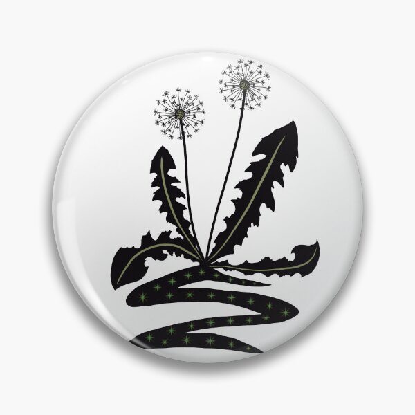 Item preview, Dark Botanical Dandelion Emblem — Minimalist Green Accent Design designed and sold by OOctopusStore.