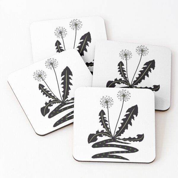 Item preview, Dark Botanical Dandelion Emblem — Minimalist Green Accent Design designed and sold by OOctopusStore.