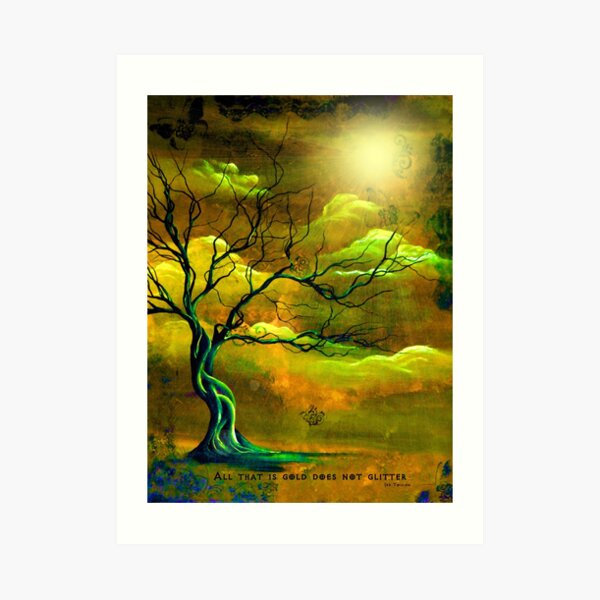AllThat IS Gold - Tolkien, art by ANGIECLEMENTINE Art Print