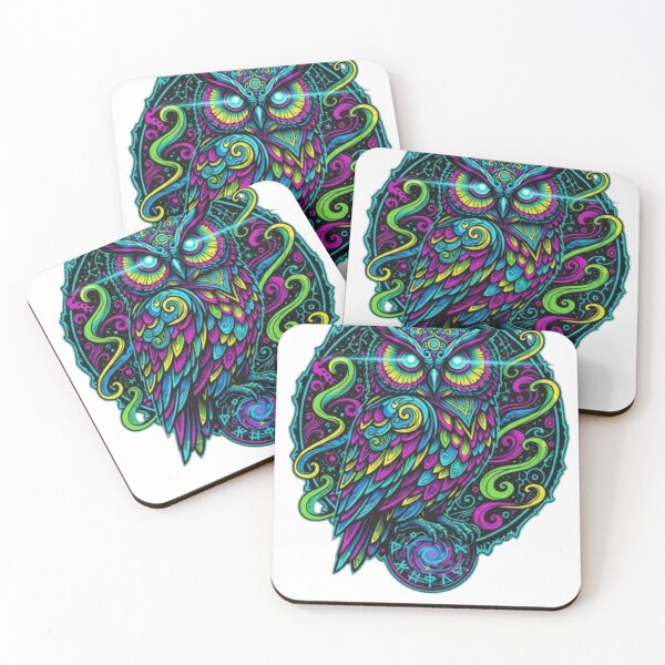 Item preview, Neon Owl – Mystical Night Artwork designed and sold by mari0n980.