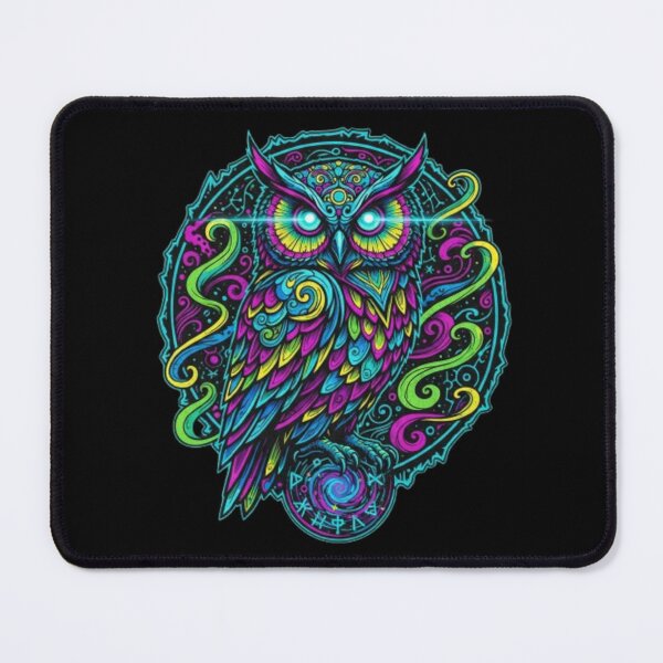Item preview, Neon Owl – Mystical Night Artwork designed and sold by mari0n980.