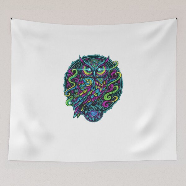 Item preview, Neon Owl – Mystical Night Artwork designed and sold by mari0n980.