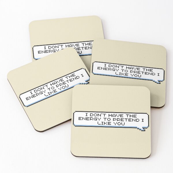 Item preview, I Don't Have the Energy to Pretend I Like You Sticker designed and sold by Potato Quality Prints.