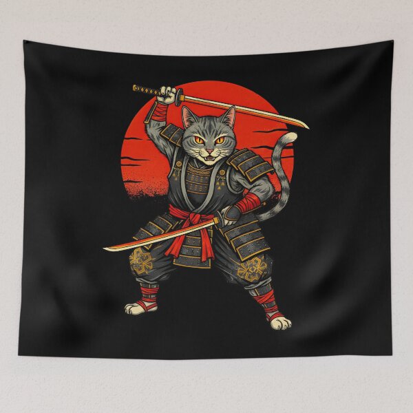 Item preview, Samurai Cat with Katana designed and sold by Lineer22.