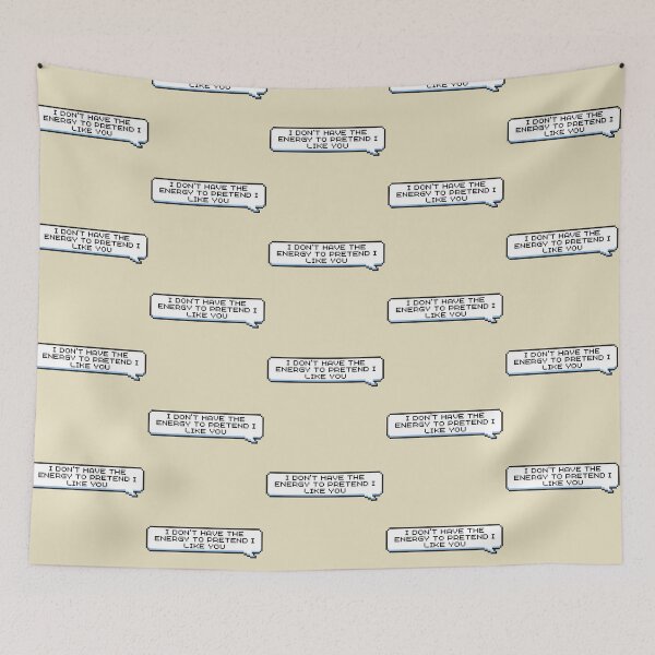 Item preview, I Don't Have the Energy to Pretend I Like You Sticker designed and sold by Potato Quality Prints.
