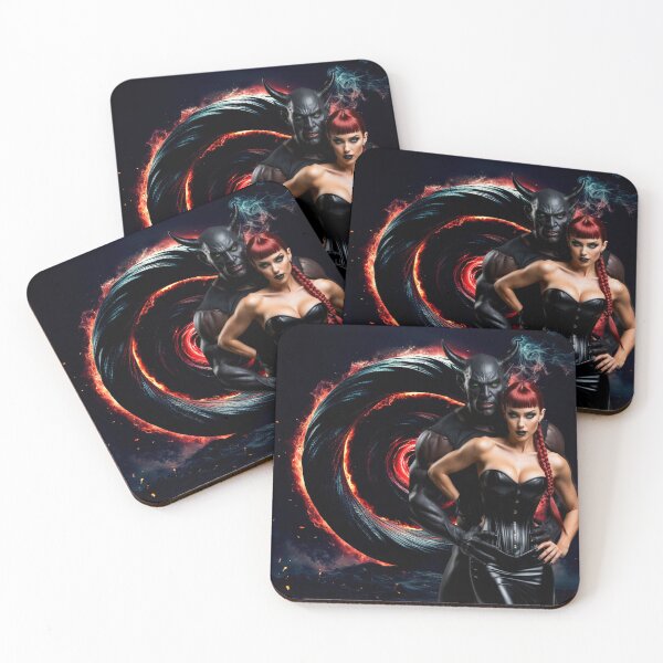 Item preview, demonic lovers – infernal power – dark fantasy art designed and sold by Traumrausch.