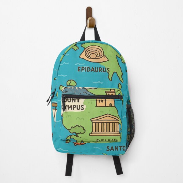 Item preview, Cute Illustrated Map of Greece – Santorini, Rhodes, Delphi, Olympus & Greek Landmarks | Kids Travel Map | Greece Cartoon Poster designed and sold by elgreko.