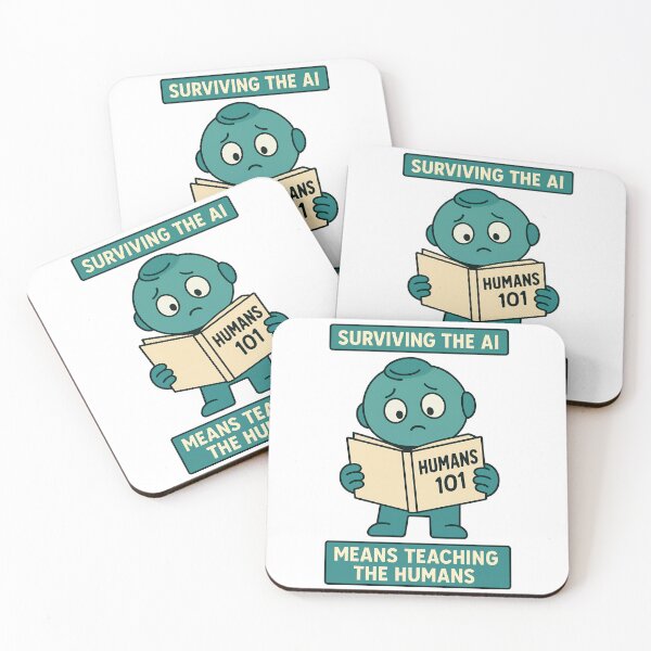 Item preview, Surviving The AI Means Teaching The Humans Funny AI Design designed and sold by TeeTimeTreasure.