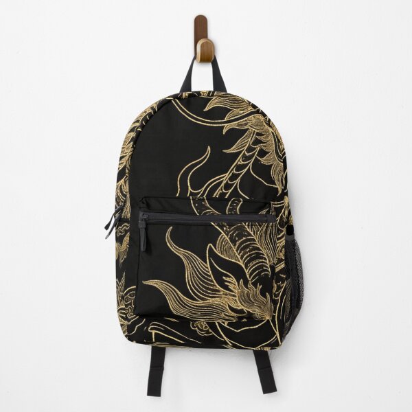 Item preview, Majestic Golden Chinese Dragon Portrait Black Art designed and sold by zzz888.