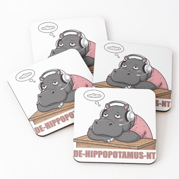 Item preview, Lazy Depressed hippopotamus Listening to Music designed and sold by holywarter.