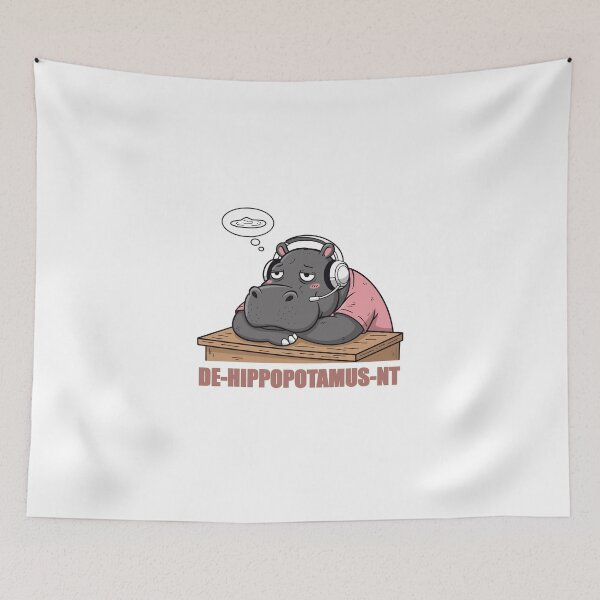 Item preview, Lazy Depressed hippopotamus Listening to Music designed and sold by holywarter.