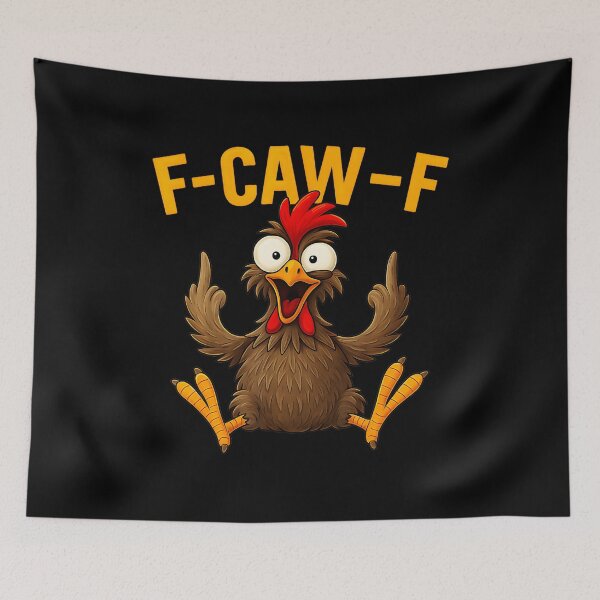 Aperçu de l'œuvre F Caw F Coq Fcawf L'homme qui murmure à l'oreille des poulets Fawk Off créée et vendue par JotarO1xkio.