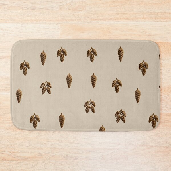 Item preview, Rustic Pinecone Pattern on Warm Tan - Cozy Woodland Nature Design designed and sold by RigidFascia.