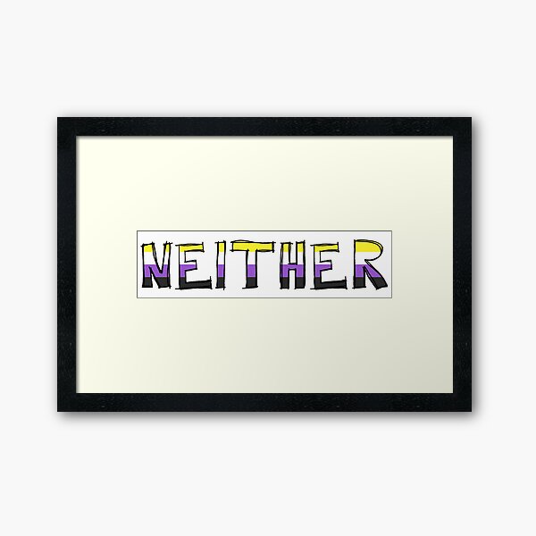 Neither Framed Art Print