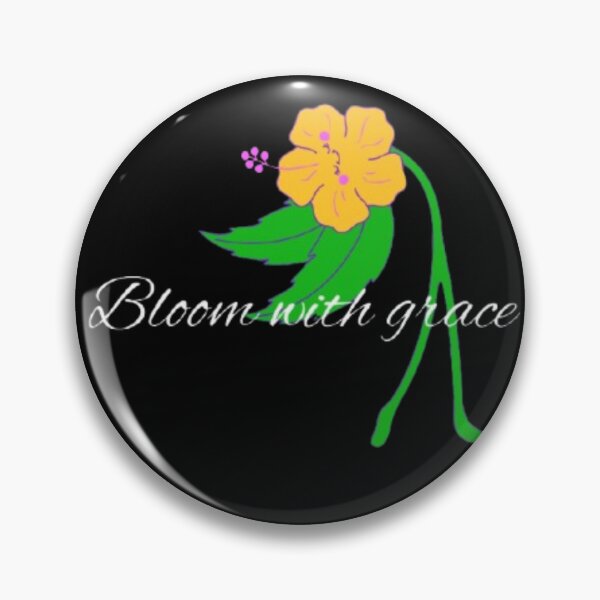 Item preview, Bloom With Grace – Elegant Floral Aesthetic Quote | Soft Feminine Inspiration | Positive Energy Sticker & Print designed and sold by CutePearlStudio.