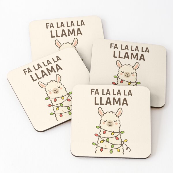 Item preview, Fa La La La Llama by Modern Mojo | Cute Christmas Llama Art | Funny Holiday Animal Design designed and sold by Modern-Mojo.