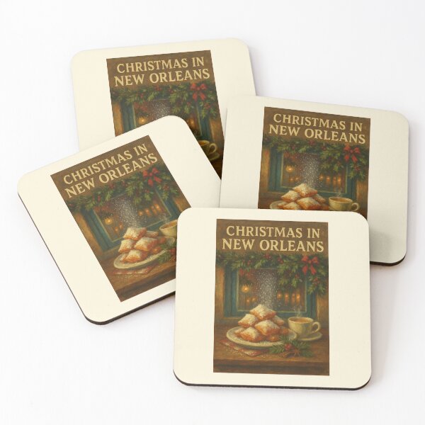 Item preview, Christmas in New Orleans – Beignets & Chocolat Chaud designed and sold by Novel Works Studio.