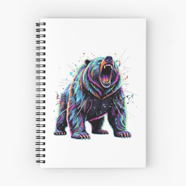 Item preview, Roaring Bear – Geometric Neon Effect designed and sold by mari0n980.
