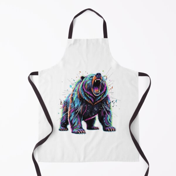 Item preview, Roaring Bear – Geometric Neon Effect designed and sold by mari0n980.
