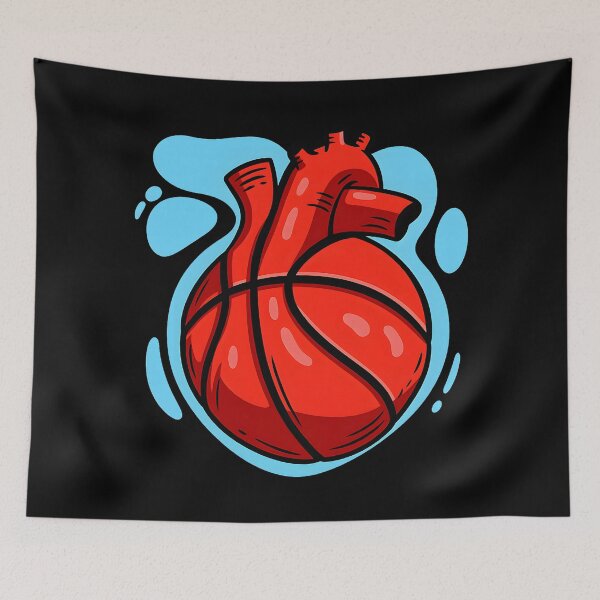 Item preview, Basketball Heart Anatomy Art  Funny Sports Lover Design for Players and Hoopers designed and sold by DrawHandArt.
