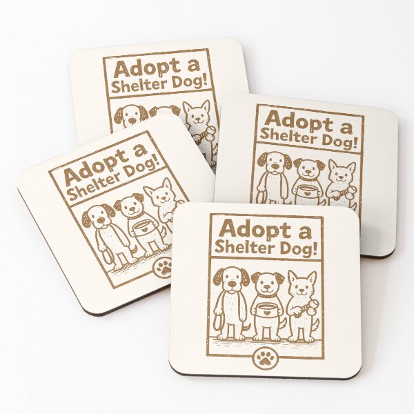 Item preview, Shelter Dog Adoption Trio designed and sold by PrintSmithArt.