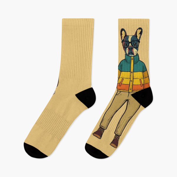 Item preview, Lispe Dog Confident Boston Terrier in Retro Mid-Century Style designed and sold by Lispe-Designs.