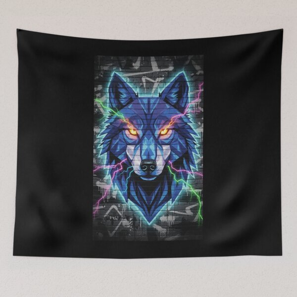 Item preview, Electric Wolf – Neon Eyes Artwork designed and sold by mari0n980.