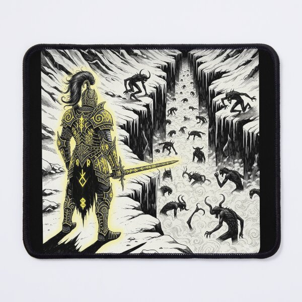Item preview, Golden Knight at the Abyss Edge designed and sold by PixCthulhu.