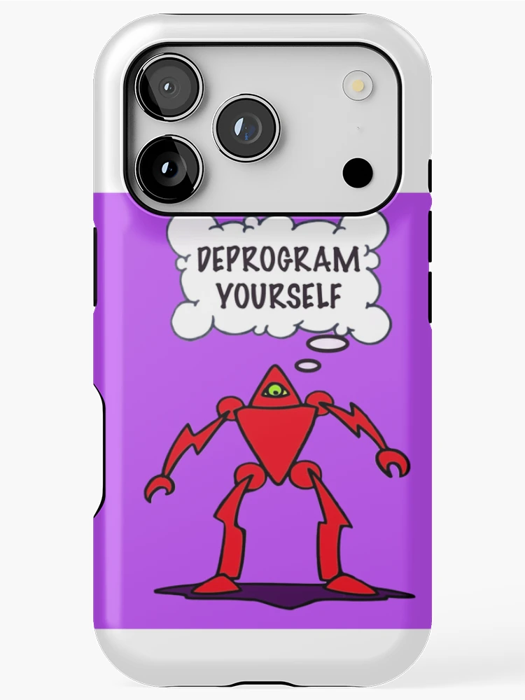 Thumbnail 1 of 4, iPhone Case, DEPROGRAM yourself designed and sold by Rolling Fool London street Art Style .