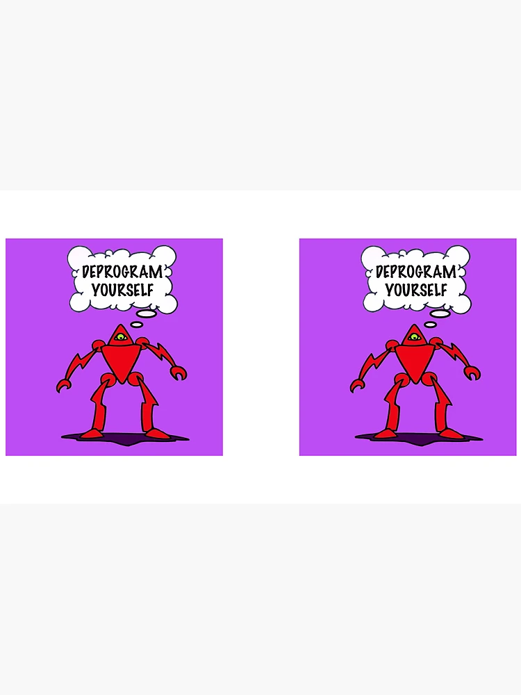 Thumbnail 4 of 4, Coffee Mug, DEPROGRAM yourself  designed and sold by Rolling Fool  London street  Art Style .