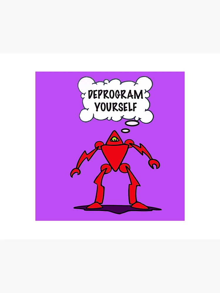 Thumbnail 5 of 5, Mouse Pad, DEPROGRAM yourself designed and sold by Rolling Fool London street Art Style .