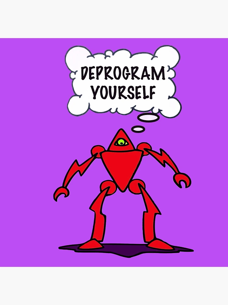 Thumbnail 4 of 4, Clock, DEPROGRAM yourself  designed and sold by Rolling Fool  London street  Art Style .