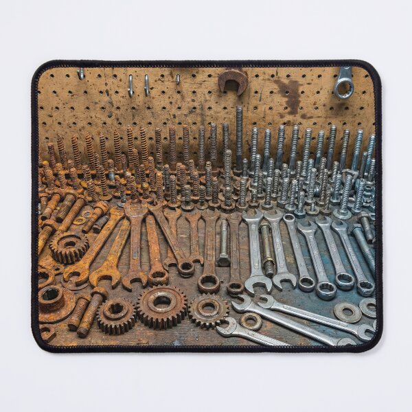 Item preview, Grandpa's Workshop - Rusty Tools Knolling designed and sold by SavinMercantile.