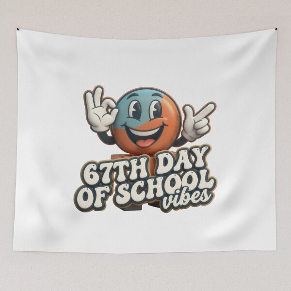 Item preview, 67th Day of School Vibes - Groovy 90s aesthetic designed and sold by w66aboo.